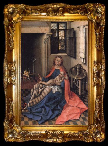 framed  Robert Campin Virgin and Child at the Fireside, ta009-2